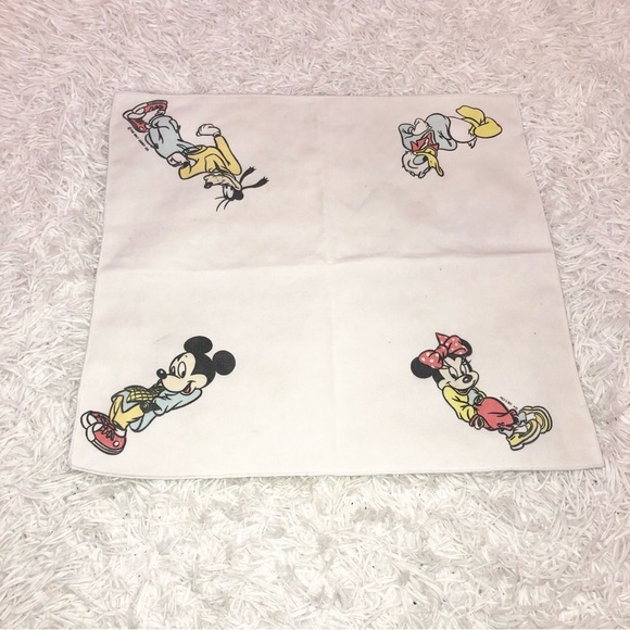 Disney Vintage Mickey Minnie Donald Goofy Character Handkerchief Bandana - Picture 1 of 7